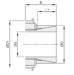 Втулка зажимная BK 26/1 (RCK 26) 45x55 (KLFF045), EMT | ЕМТ