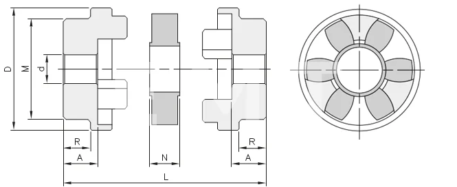 Полумуфта под расточку HRC 110, EMT | ЕМТ