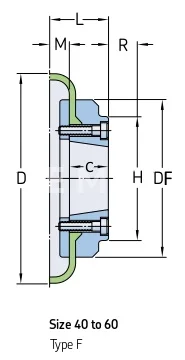 Торообразная полумуфта FLEX F60 F-TB 1610 (PHE F60FTBFLG), EMT | ЕМТ