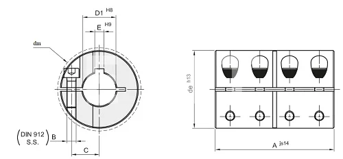 Муфта продольно-свёртная GBR 50, EMT | ЕМТ