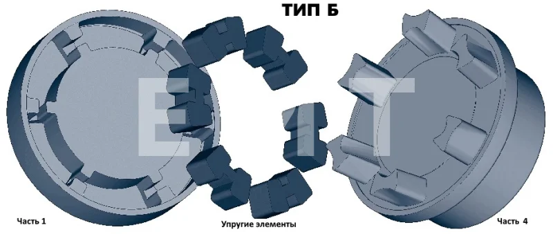 Полумуфта N-EUPEX 200 под расточку часть 4 dmax=85 мм, EMT | ЕМТ